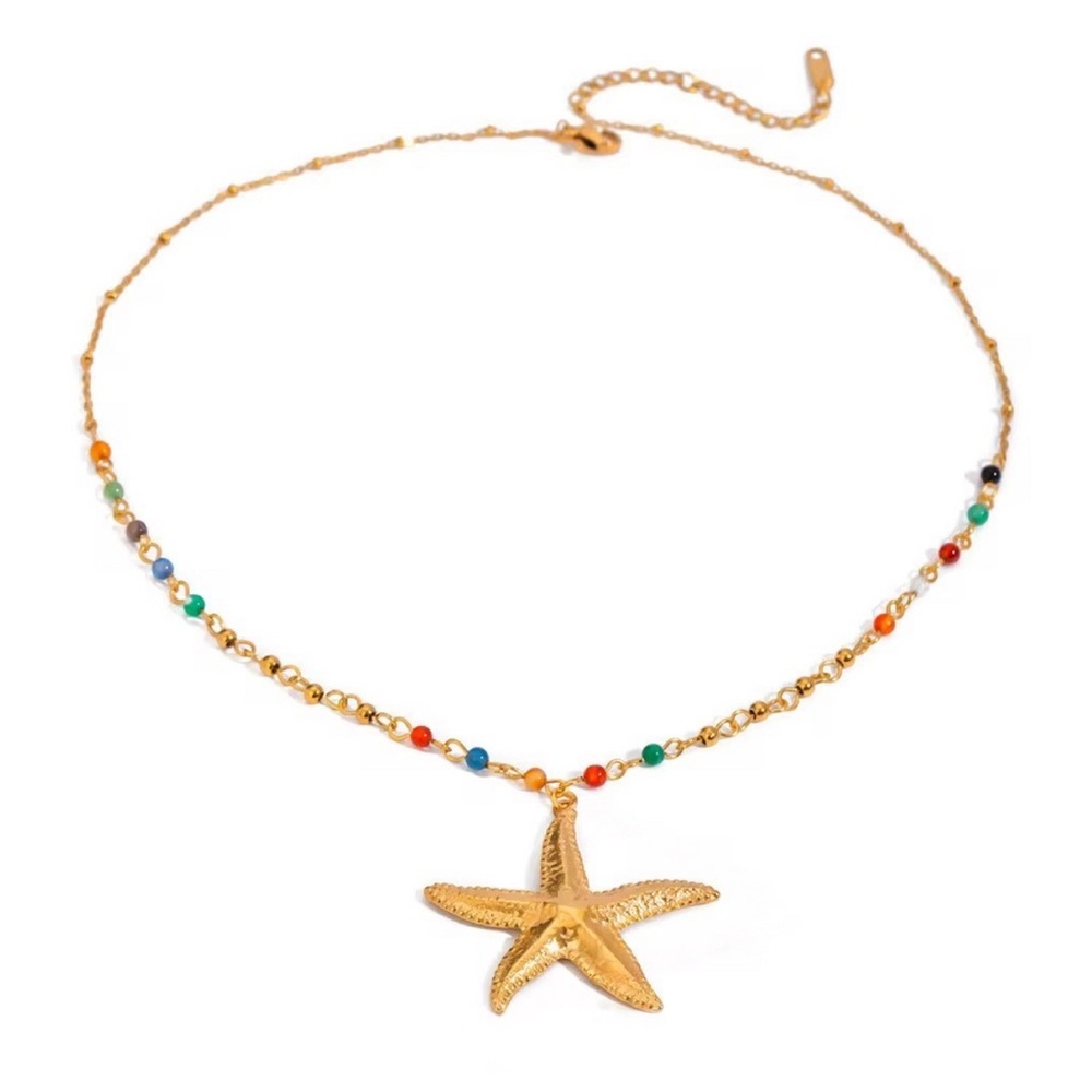 🌟 18k Gold Plated Starfish Necklace 🌟 - Picture 3 of 4